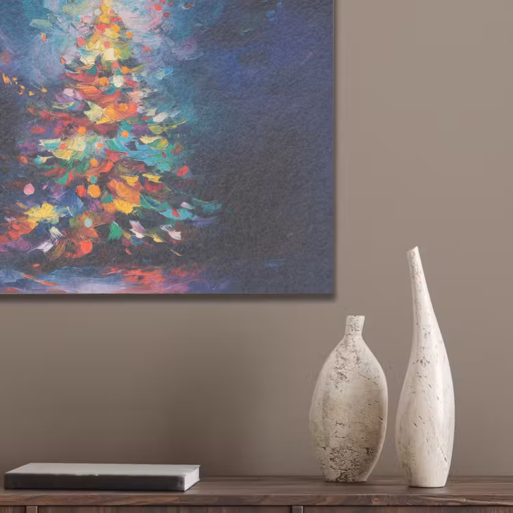 Kerstboom - Kerst - Abstract - Kleurrijk PET vilt klein -sfeer6_closeup