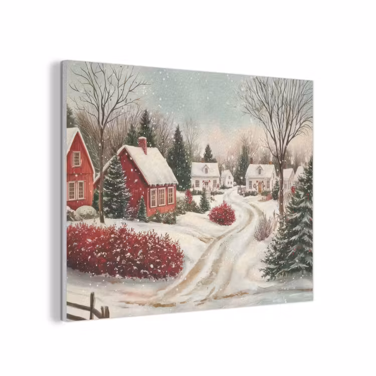 Kerstsfeer - Landelijk - Rood PET vilt klein -3d