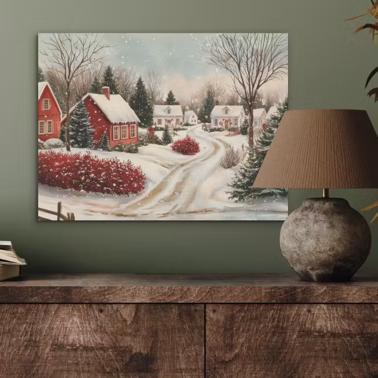 Kerstsfeer - Landelijk - Rood PET vilt klein -sfeer2