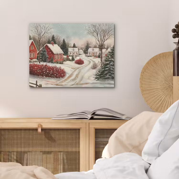 Kerstsfeer - Landelijk - Rood PET vilt klein -sfeer3