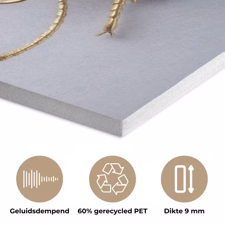 Kever - Delfts  - Blauw - Goud PET vilt klein -closeup_NL