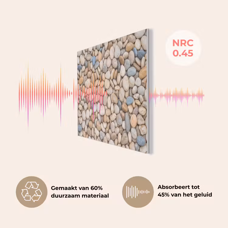 Kiezelstenen - Natuur - Textuur - Beige - Grijs PET vilt klein -USP_NL
