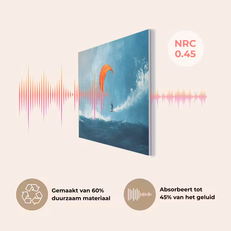 Kitesurfer - Oranje - Zee - Lucht PET vilt klein -USP_NL