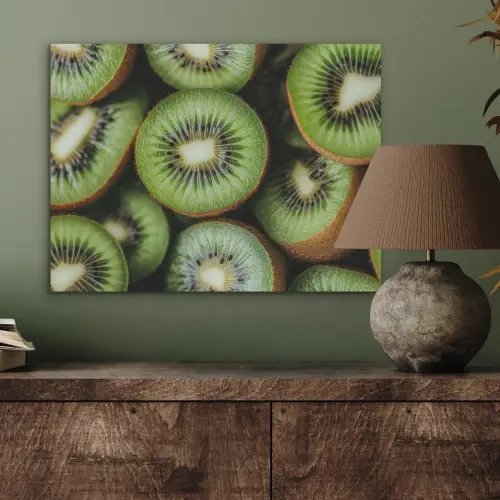 Kiwi - Fruit - Groen PET vilt klein -sfeer2