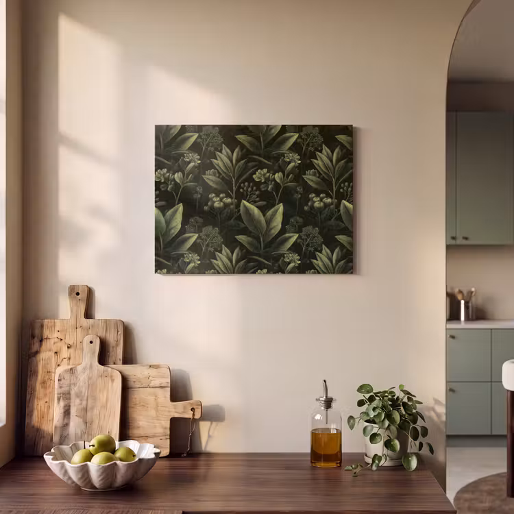 Klassiek - Donker - Botanisch - Planten PET vilt klein 837 -sfeer2