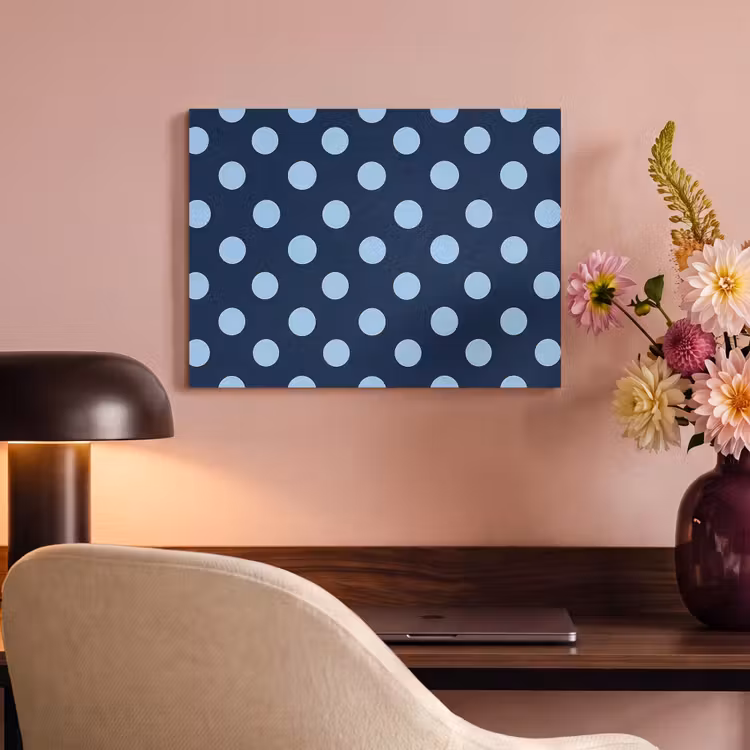 Klassiek - Dots - Blauw PET vilt klein 837 -sfeer3