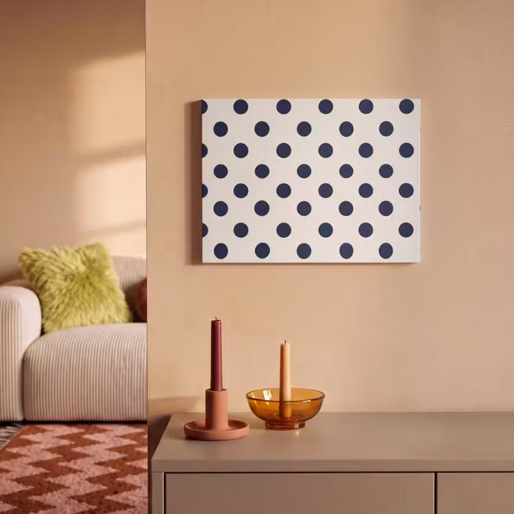 Klassiek - Stippen - Blauw PET vilt klein 837 -sfeer1