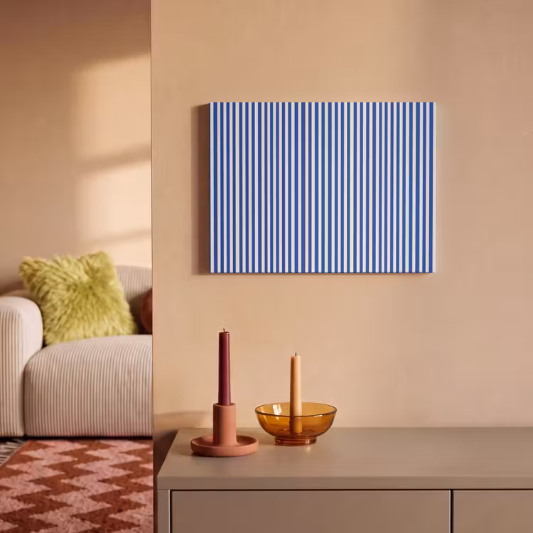 Klassiek - Strepen - Blauw PET vilt klein 837 -sfeer1