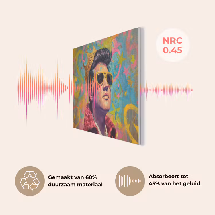 Kleurrijk portret - Kroon - Sterren PET vilt klein -USP_NL