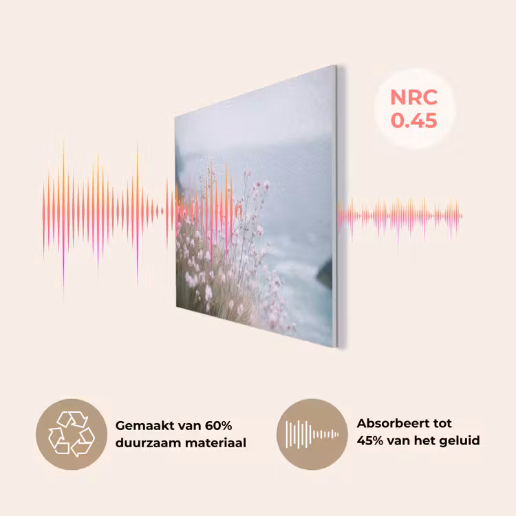 Klif - Bloemen - Zee - Roze PET vilt klein -USP_NL