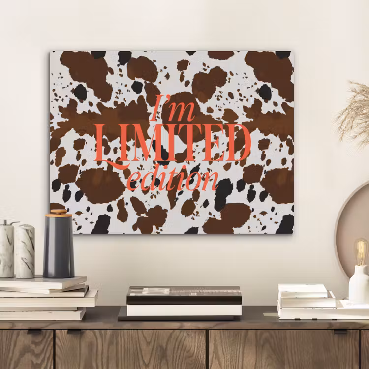 Koeienprint - Limited edition - Rood PET vilt klein -sfeer1