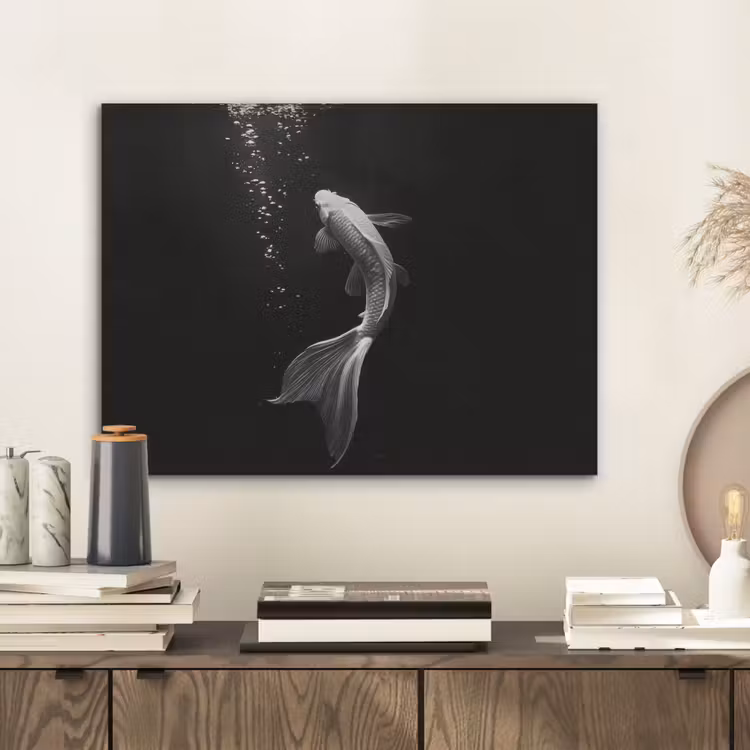 Koi - Vis - Wit - Zwart PET vilt klein -sfeer1