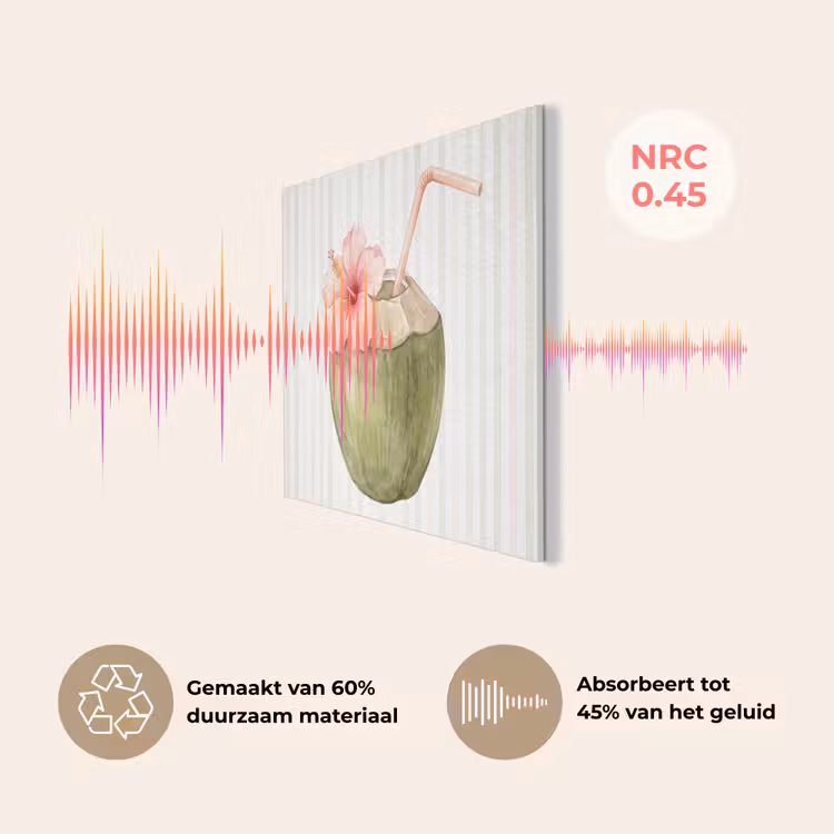Kokosnoot - Drank - Tropisch - Illustratie - Zomer PET vilt klein -USP_NL