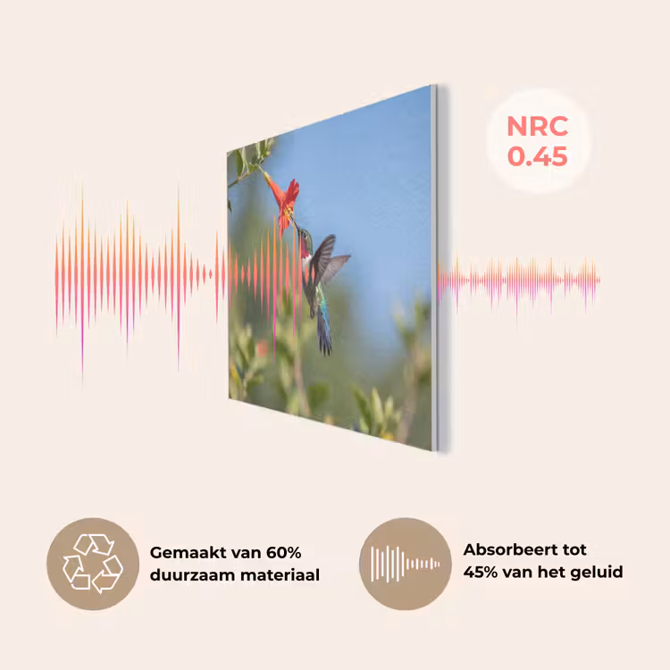Kolibrie - Bloem - Natuur - Groen PET vilt klein -USP_NL