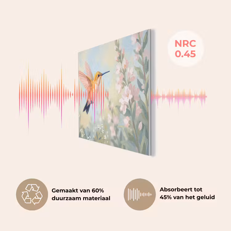 Kolibrie - Illustratie - Kleurrijk PET vilt klein -USP_NL