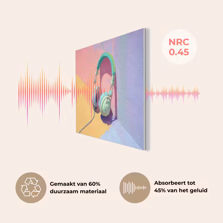 Koptelefoon - Mintgroen - Draad PET vilt klein -USP_NL