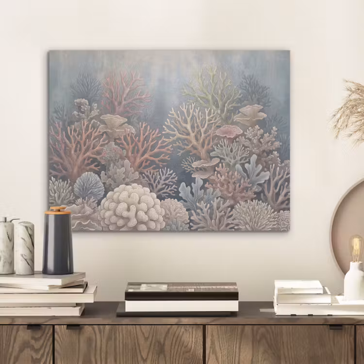 Koraal - Zeeleven - Onderwater - Illustratie - Natuur PET vilt klein -sfeer1