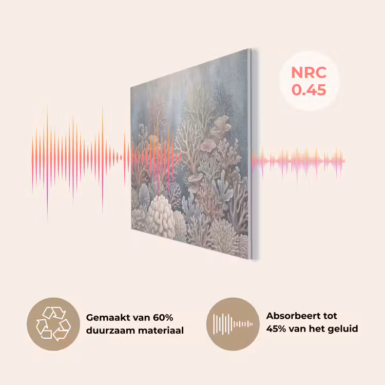 Koraal - Zeeleven - Onderwater - Illustratie - Natuur PET vilt klein -USP_NL