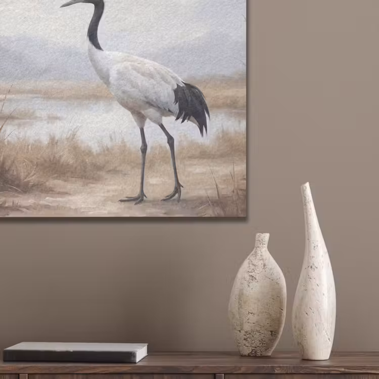 Kraanvogel - Natuur - Realistisch PET vilt klein -sfeer6_closeup