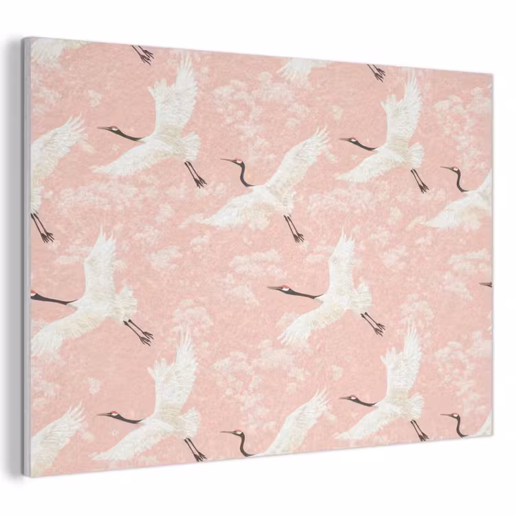 Kraanvogels - Bloesem - Roze PET vilt klein 837 -3d