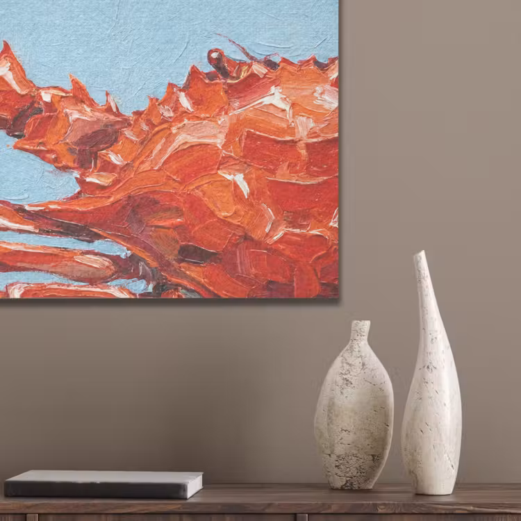 Krab - Zee - Dieren - Abstract - Rood PET vilt klein -sfeer6_closeup