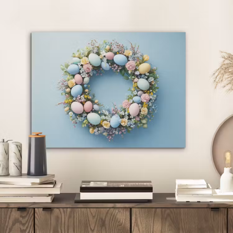 Krans - Eieren - Bloemen PET vilt klein -sfeer1