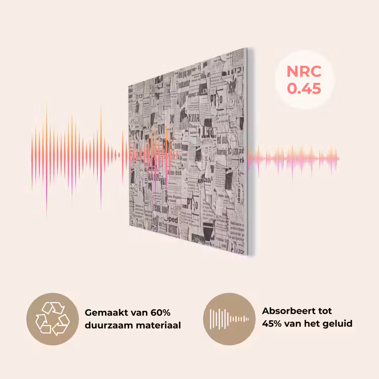 Krant - Gescheurd - Textuur - Abstract - Zwart-wit PET vilt klein -USP_NL