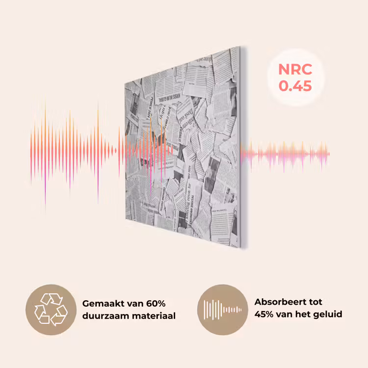 Krant - Versnipperd - Textuur - Zwart-wit - Abstract PET vilt klein -USP_NL