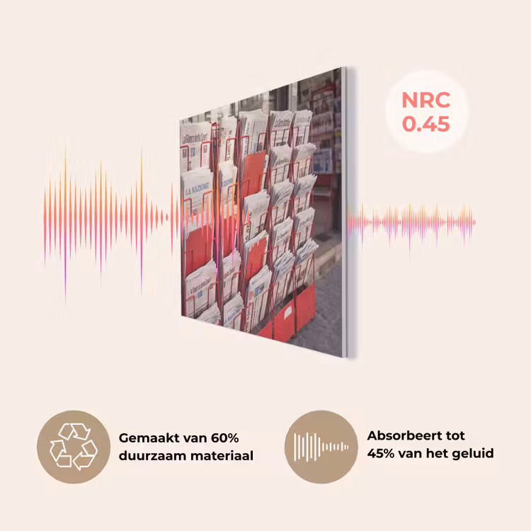 Kranten - Rek - Stedelijk - Dagelijks leven - Rood PET vilt klein -USP_NL