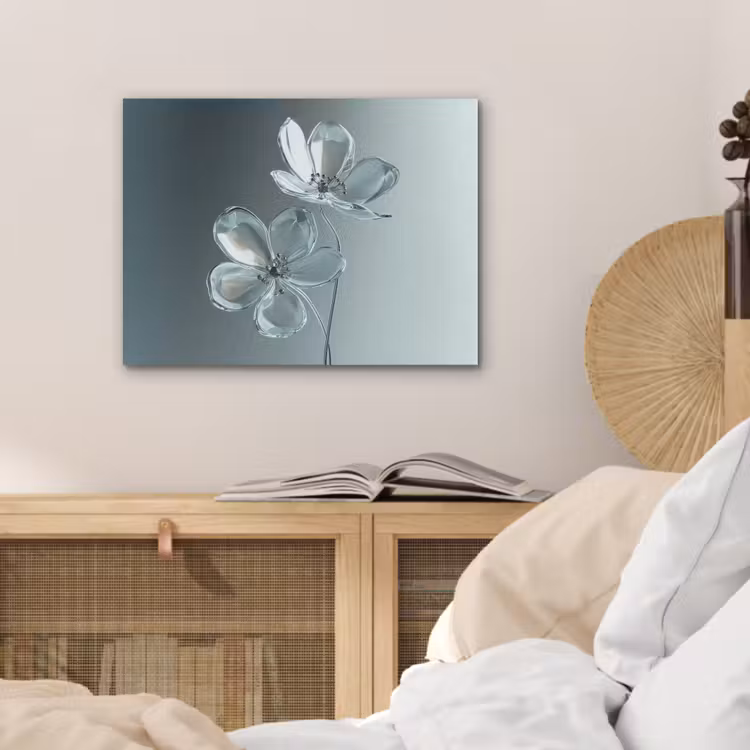 Kristal - Bloemen - Grijs PET vilt klein -sfeer3