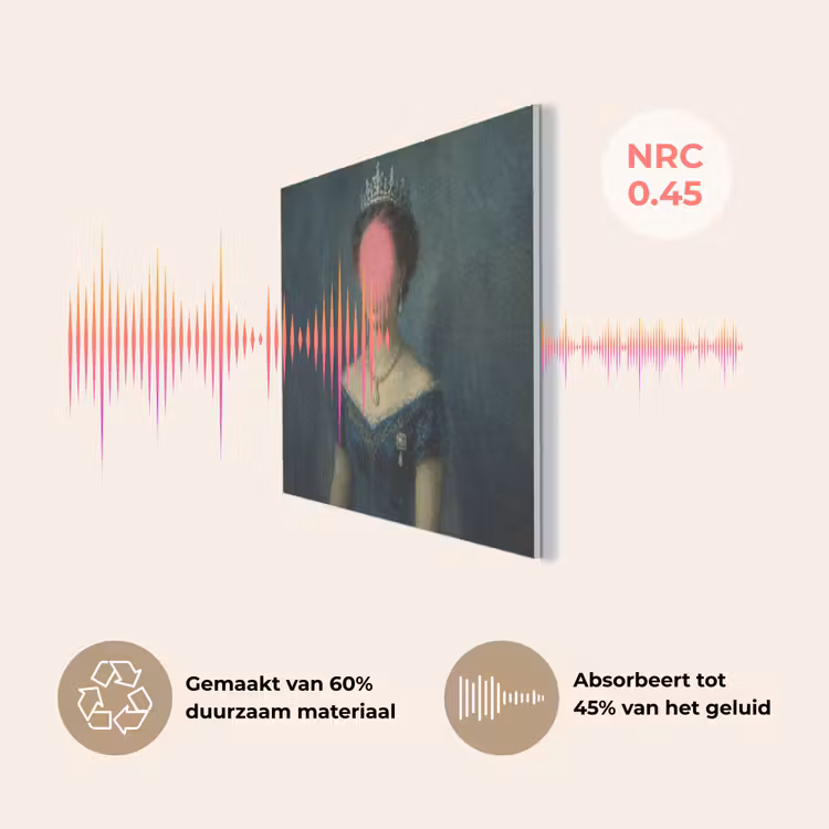 Kroon - Roze druipend verf - Portret PET vilt klein -USP_NL