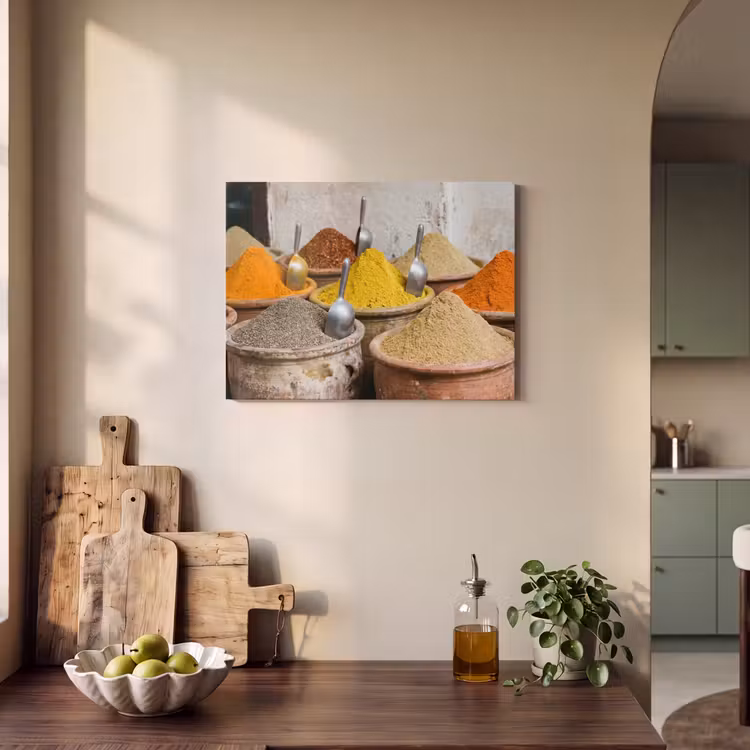 Akoestisch schilderij - Kruiden - Potten - Oosters - Kruiden - Potten - Oosters PET vilt klein