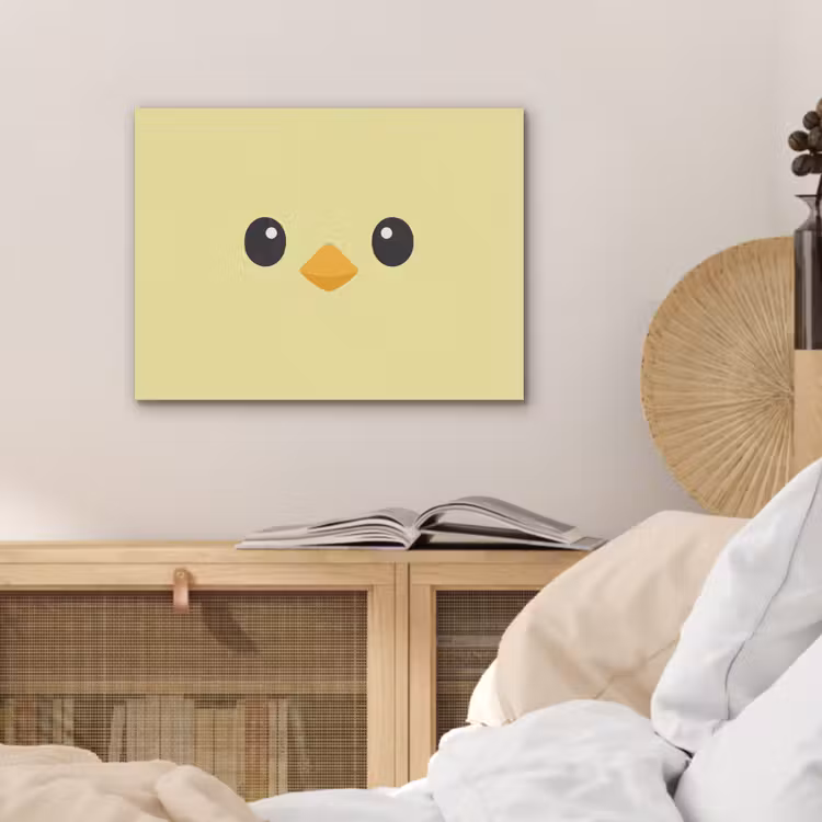 Kuiken - Vrolijk - Geel - Minimalistisch PET vilt klein -sfeer3