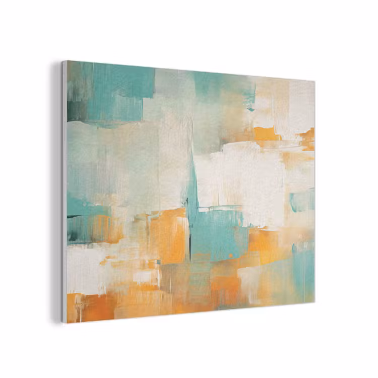 Kunst - Abstract - Blauw - Wit PET vilt klein -3d