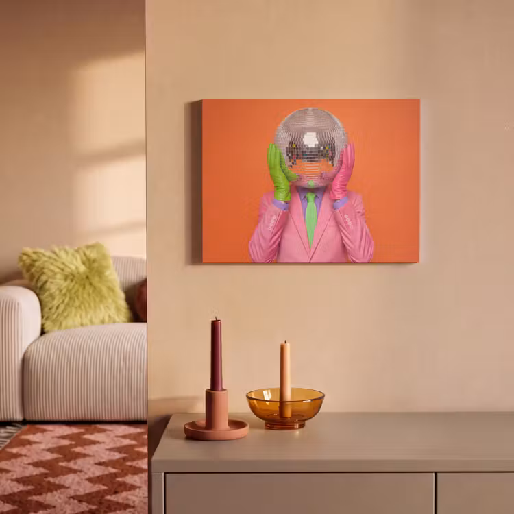 Kunst - Disco bal - Kleurrijk - Modern - Studio PET vilt klein -sfeer1