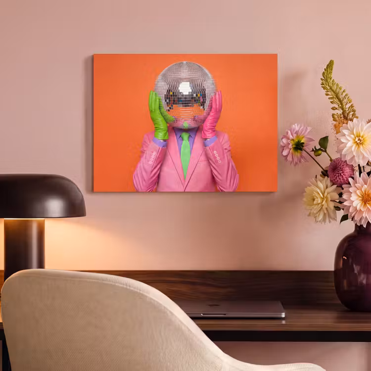 Kunst - Disco bal - Kleurrijk - Modern - Studio PET vilt klein -sfeer3