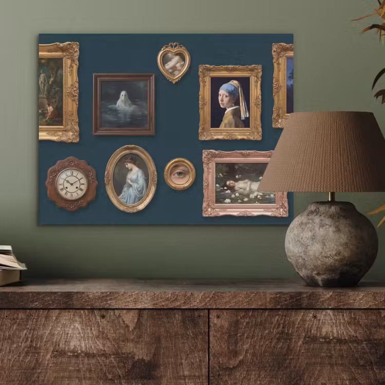Kunst - Schilderijen - Decoratie - Klassiek - Groen PET vilt klein -sfeer2