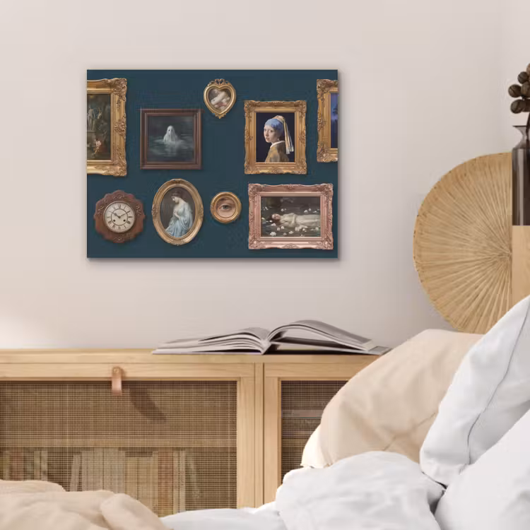 Kunst - Schilderijen - Decoratie - Klassiek - Groen PET vilt klein -sfeer3