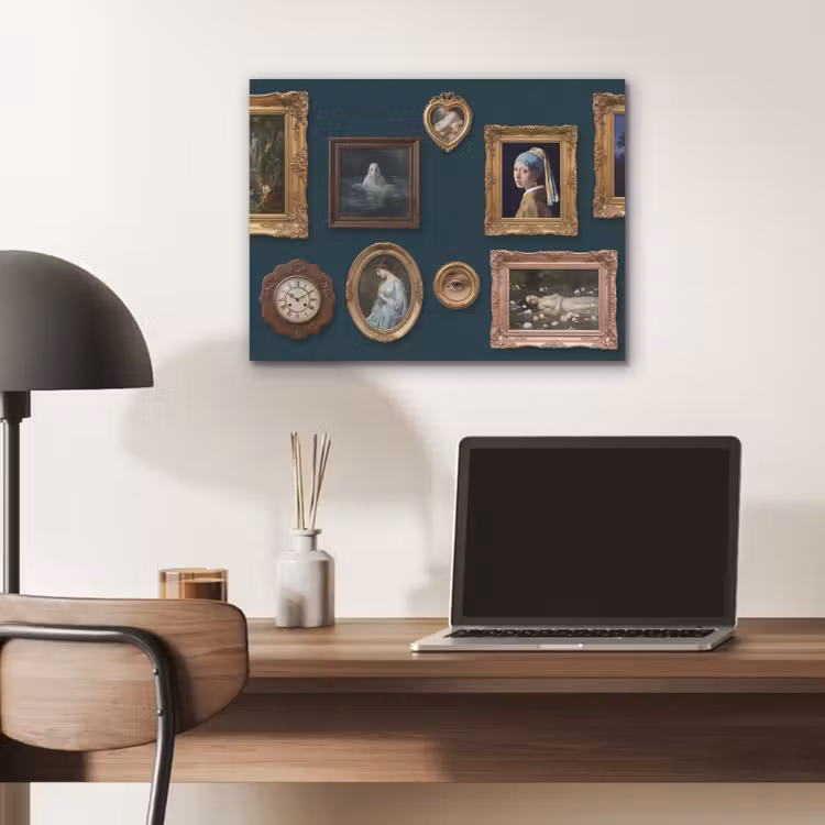 Kunst - Schilderijen - Decoratie - Klassiek - Groen PET vilt klein -sfeer5