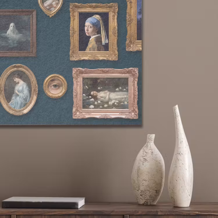 Kunst - Schilderijen - Decoratie - Klassiek - Groen PET vilt klein -sfeer6_closeup