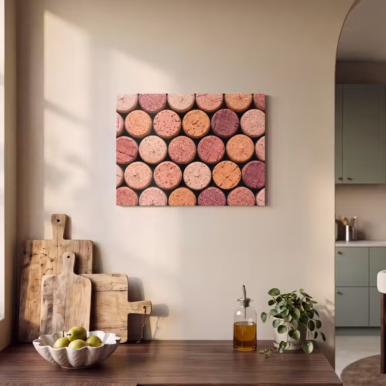Kurk - Patroon - Abstract - Modern - Rood PET vilt klein -sfeer2