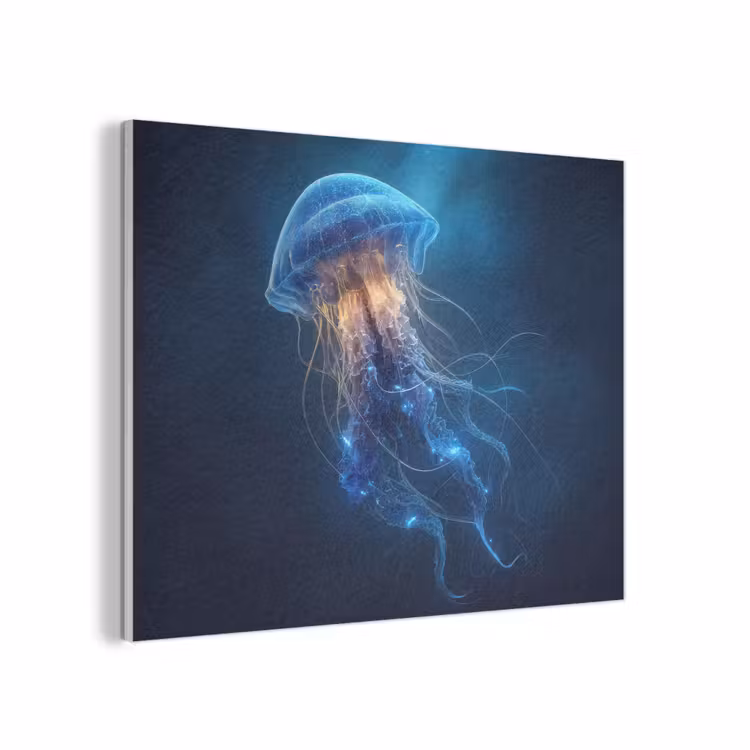 Kwal - Lichtgevend - Tentakels - Blauw PET vilt klein -3d