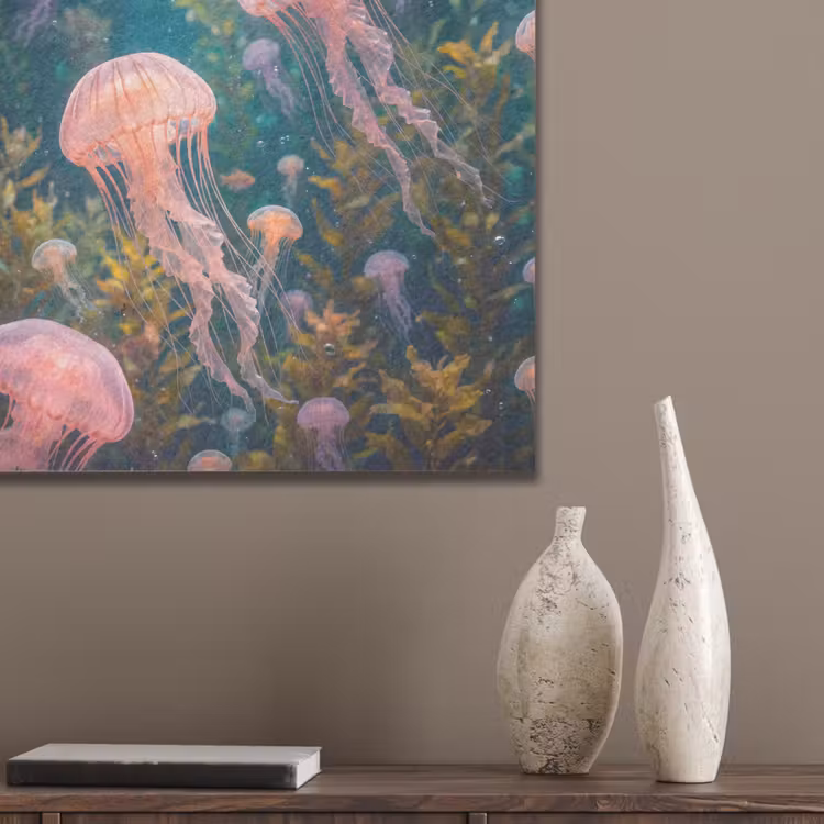 Kwal - Roze - Onderwater - Zeeleven - Dieren PET vilt klein -sfeer6_closeup