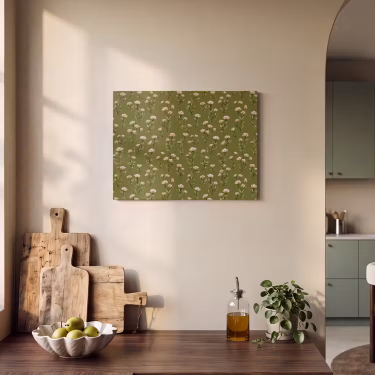 Landelijk - Bloemen -  Groen PET vilt klein 837 -sfeer2