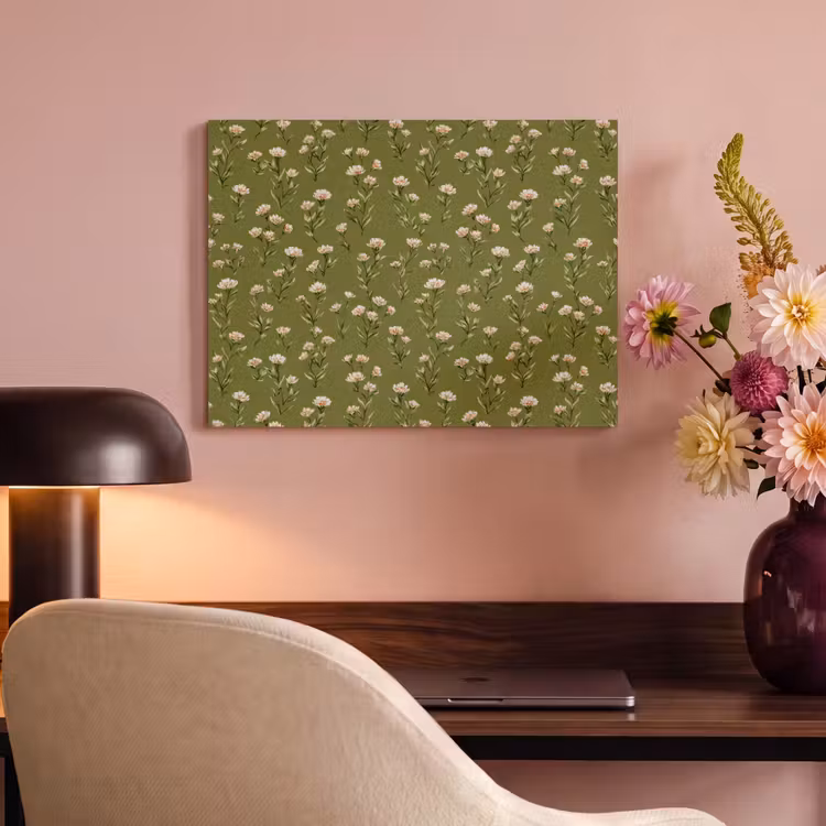 Landelijk - Bloemen -  Groen PET vilt klein 837 -sfeer3