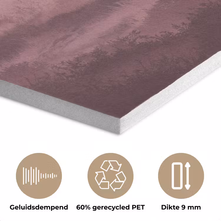 Landschap - Mistig - Roze PET vilt klein -closeup_NL