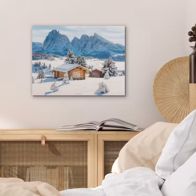 Landschap - Winter - Sneeuw PET vilt klein -sfeer3