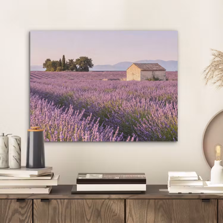 Lavendel - Landschap - Sereen - Paars PET vilt klein -sfeer1
