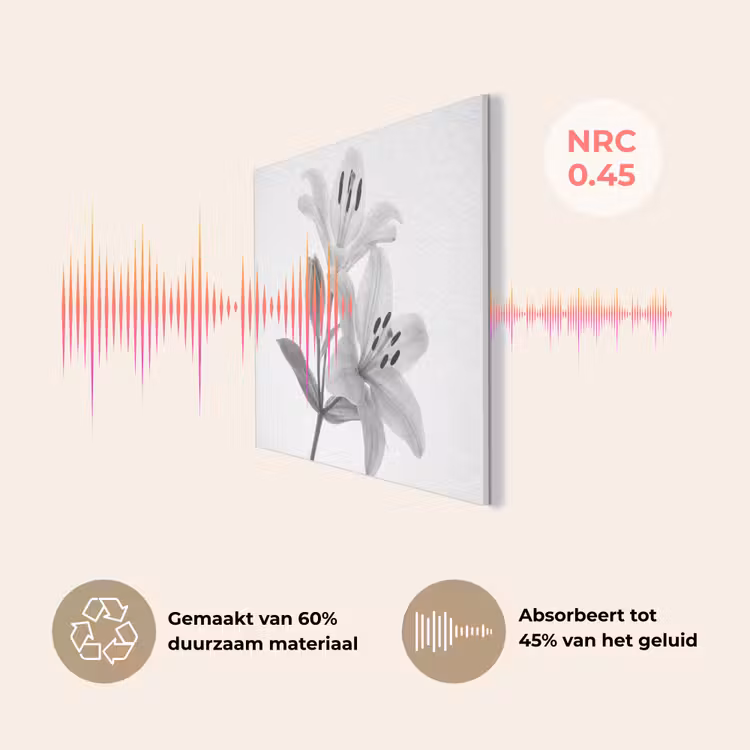 Lelies - Elegant - Zwart - Wit PET vilt klein -USP_NL
