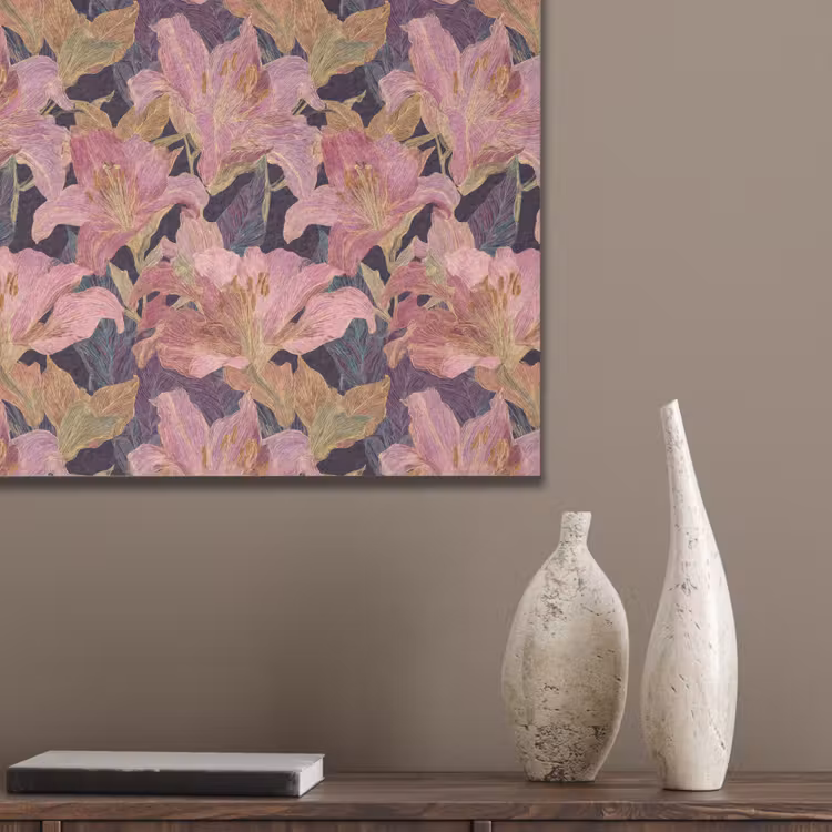 Lelies - Patroon - Roze - Goud PET vilt klein 837 -sfeer6_closeup